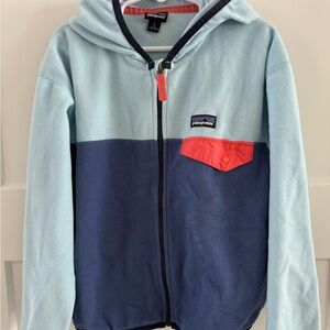 Patagonia Kids' Blue and Red Fleece Hoodie